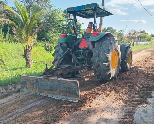 Tractor aan het werk